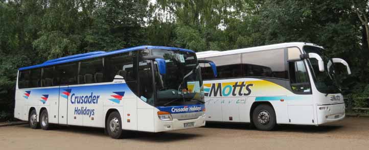 Motts Crusader Setra S416GT-HD UK13CRU & Volvo B12B Plaxton Panther MT06MTT